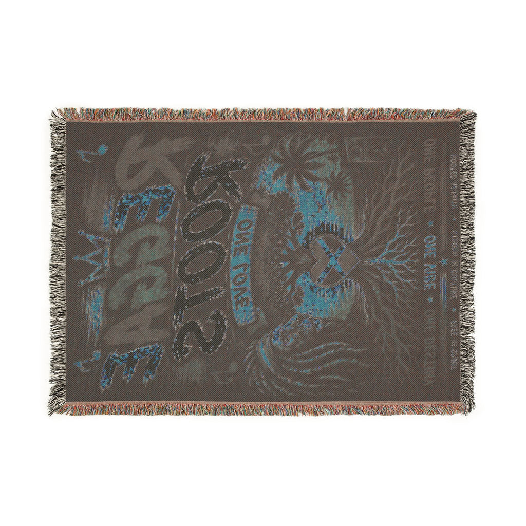 Reggae Roots One Love Woven Blanket | Jamaica Throw | Caribbean Home Decor