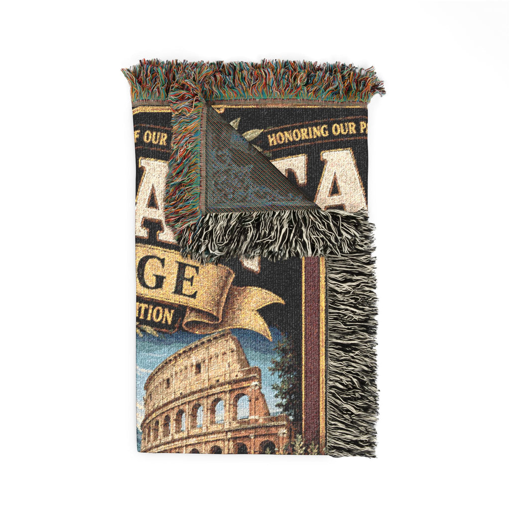 Italian Heritage Woven Blanket | Culture, Pride & Tradition | Premium Cotton Throw