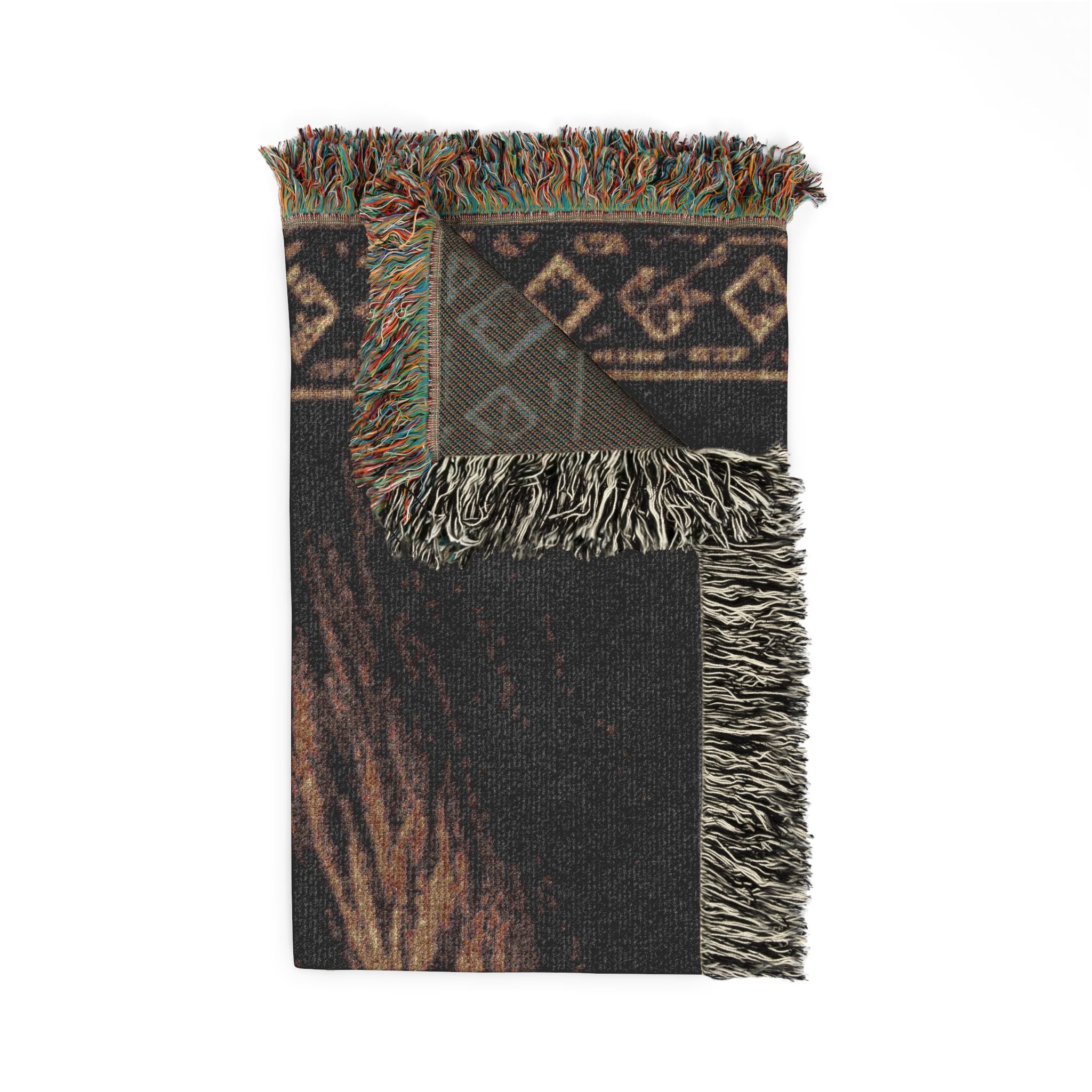 Inspirational Eagle Woven Blanket — "Be Strong and Courageous" Throw