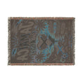 Jamaica One Love Live Free Woven Blanket | Caribbean Throw | Reggae Home Décor
