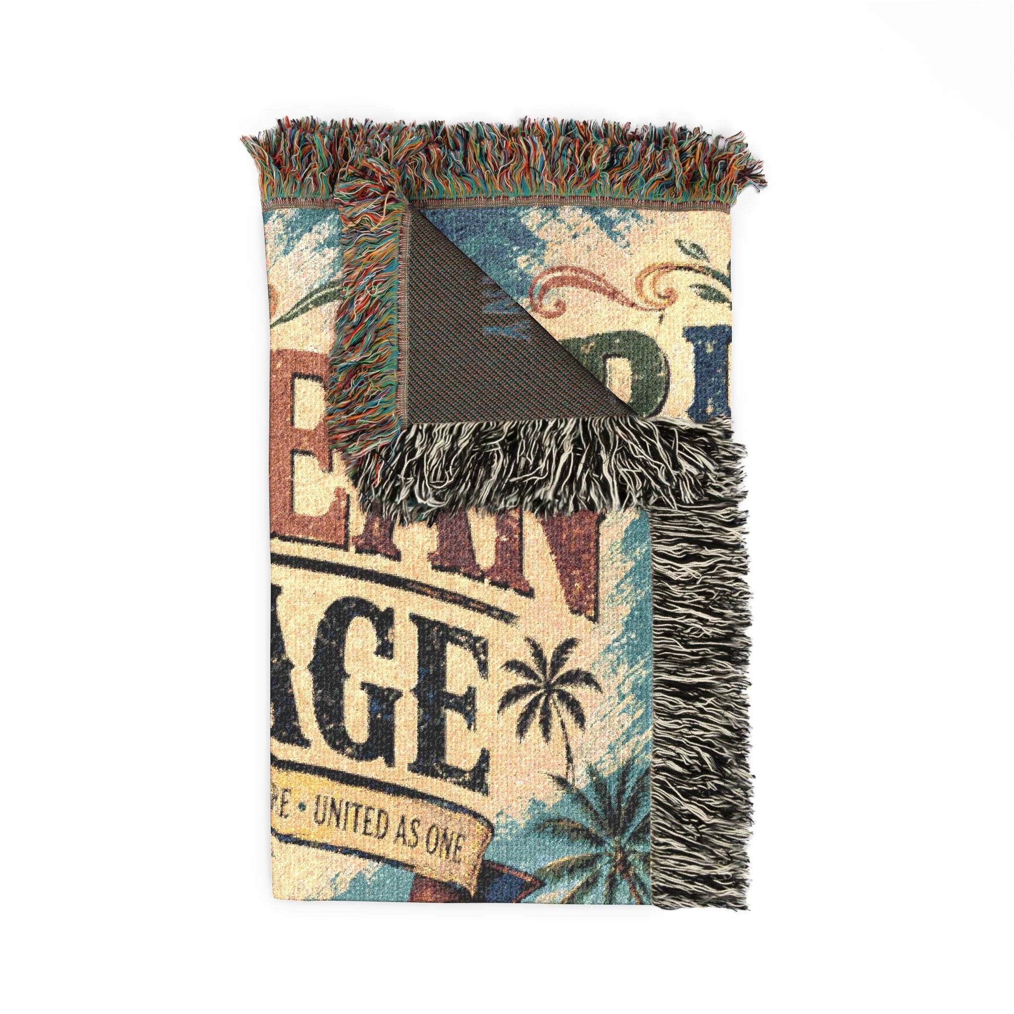 Caribbean Heritage Woven Blanket | Caribbean Culture Throw Blanket | Island Home Décor | Heritage Wall Tapestry | Cultural Gift