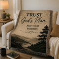 Trust God's Plan Woven Blanket | Christian Throw Blanket | Faith Home Decor | The Blanket House