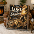 Woven Blanket The Lord Is My Shepherd Inspirational Christian Throw