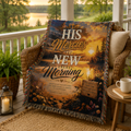 Woven Blanket His Mercies Are New Inspirational Christian Throw