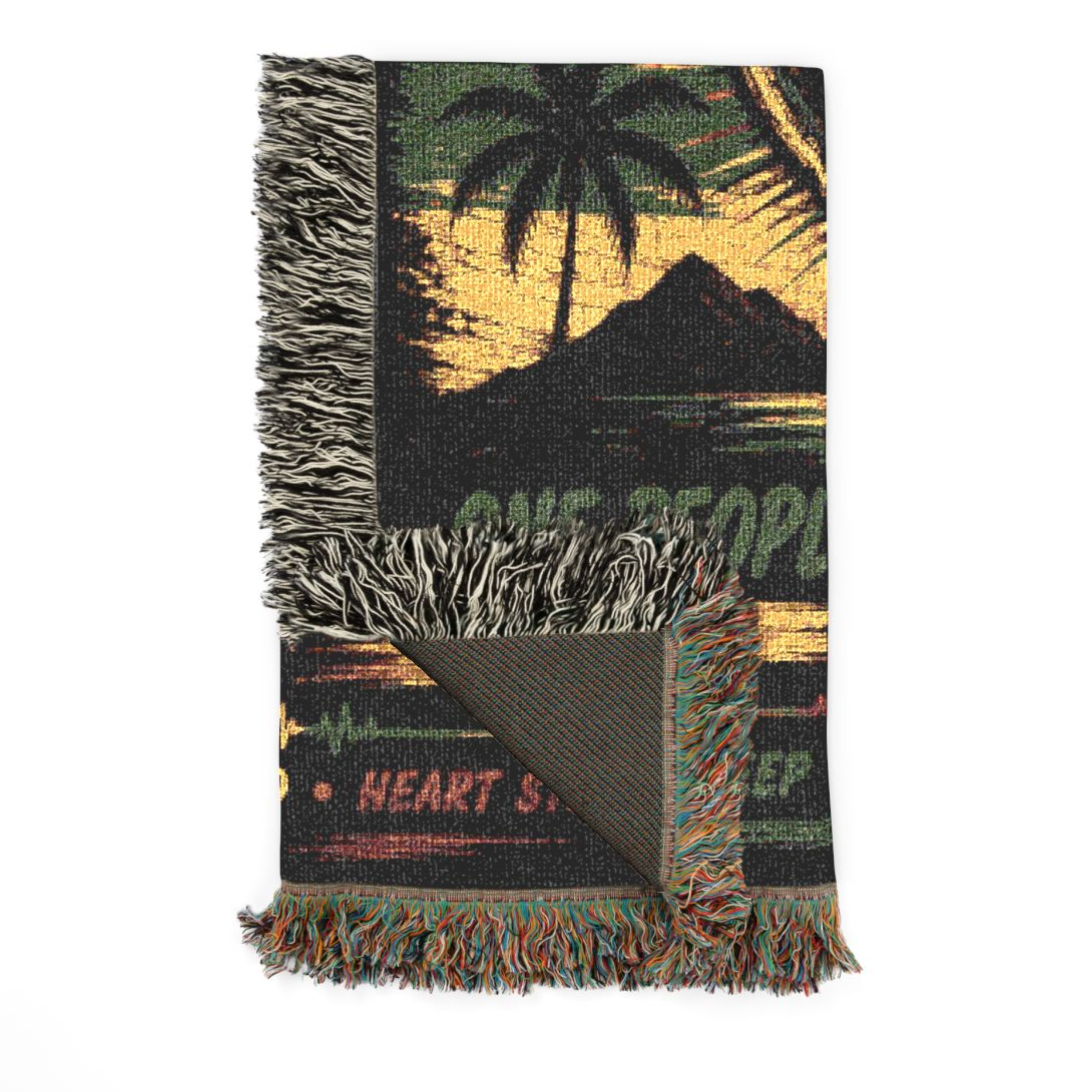Reggae One Love Woven Blanket | Jamaica Throw | Caribbean Home Decor