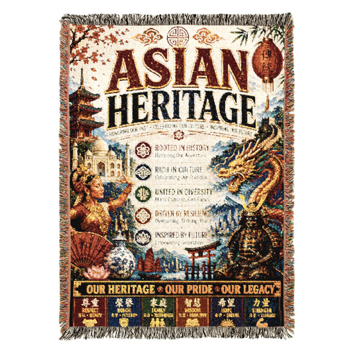 Asian Heritage Woven Blanket | Culture & Tradition