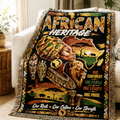 African Heritage Woven Blanket | One Continent, One People | Premium Cotton Throw