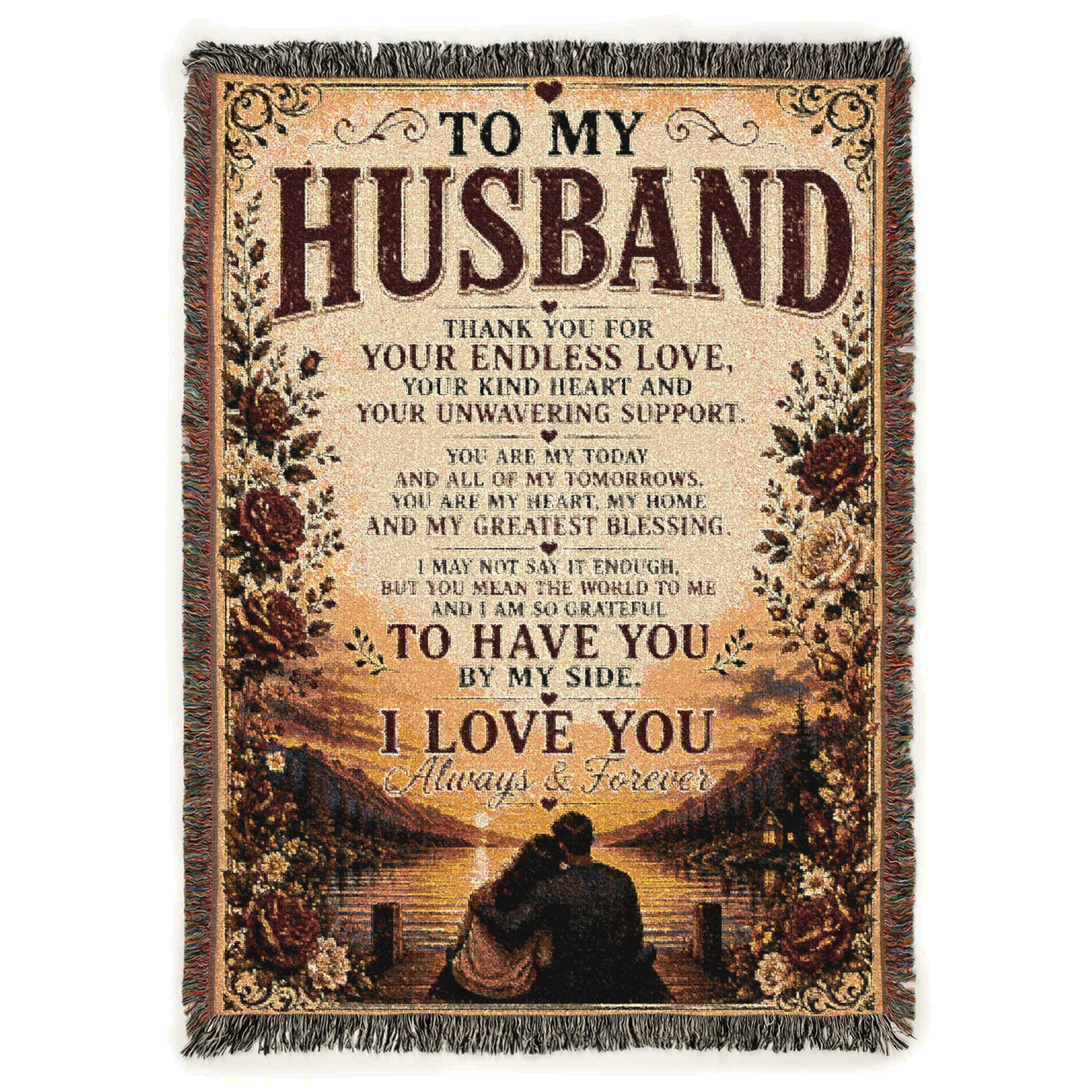 To My Grandpa Woven Blanket | Grandpa Gift Throw Blanket | Meaningful Keepsake Gift