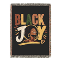 Black Joy Woven Blanket | Afrocentric Black Woman Throw.