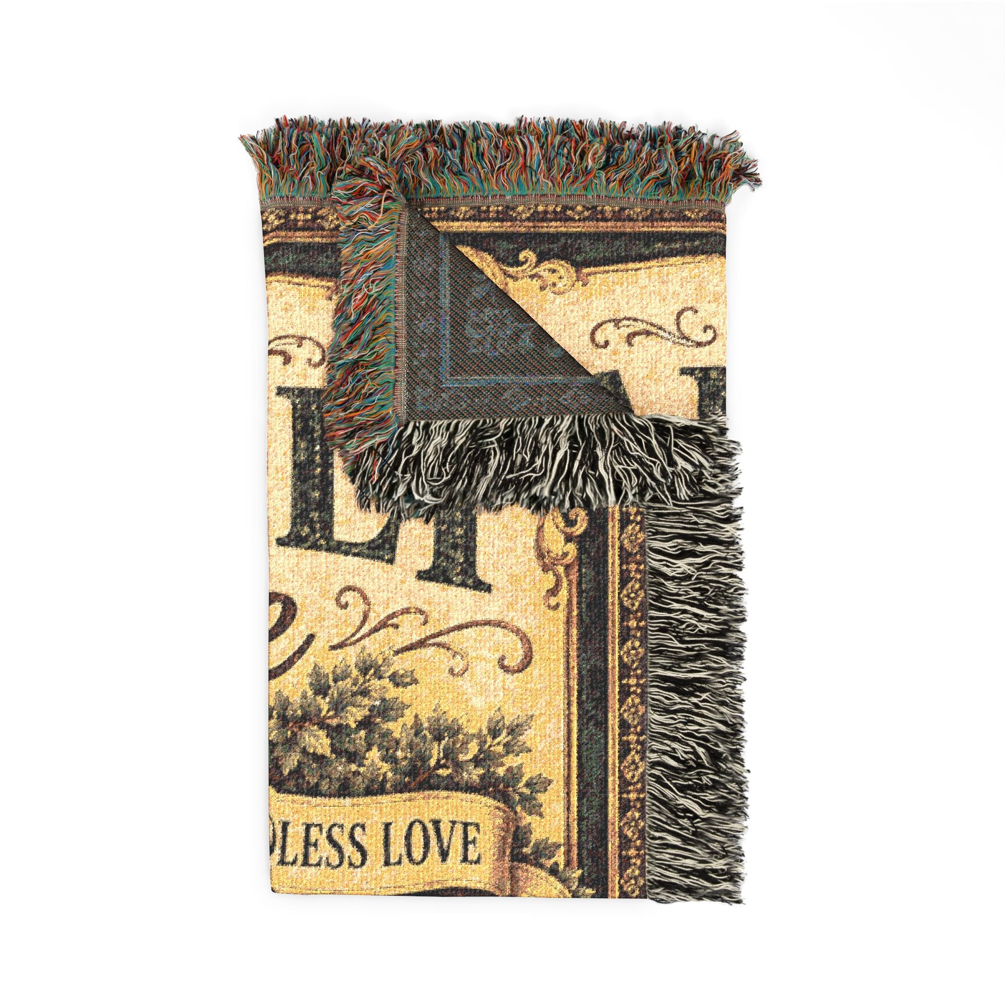 Our Family Tree Woven Blanket | Strong Roots, Endless Love | Premium Cotton Throw