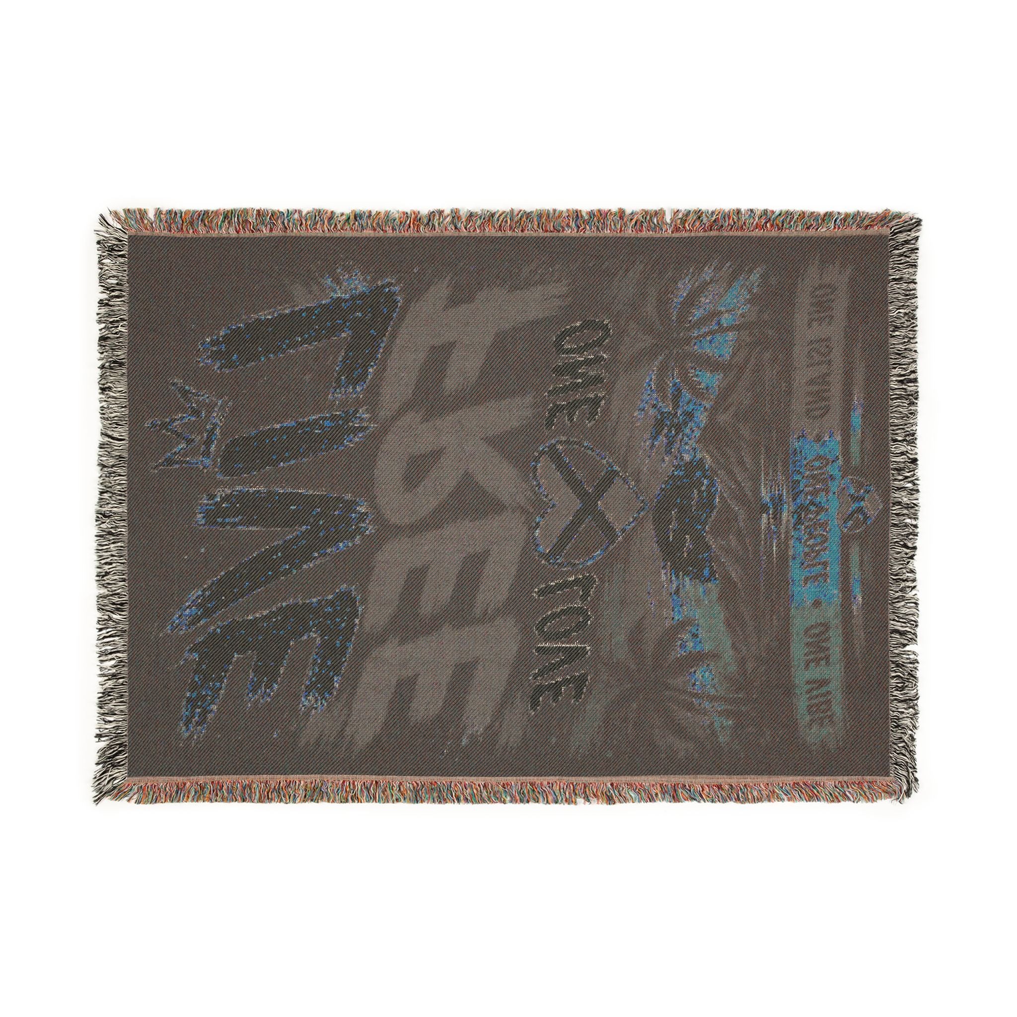 Live Free One Love Jamaica Woven Blanket | Caribbean Island Throw | Reggae Home Decor