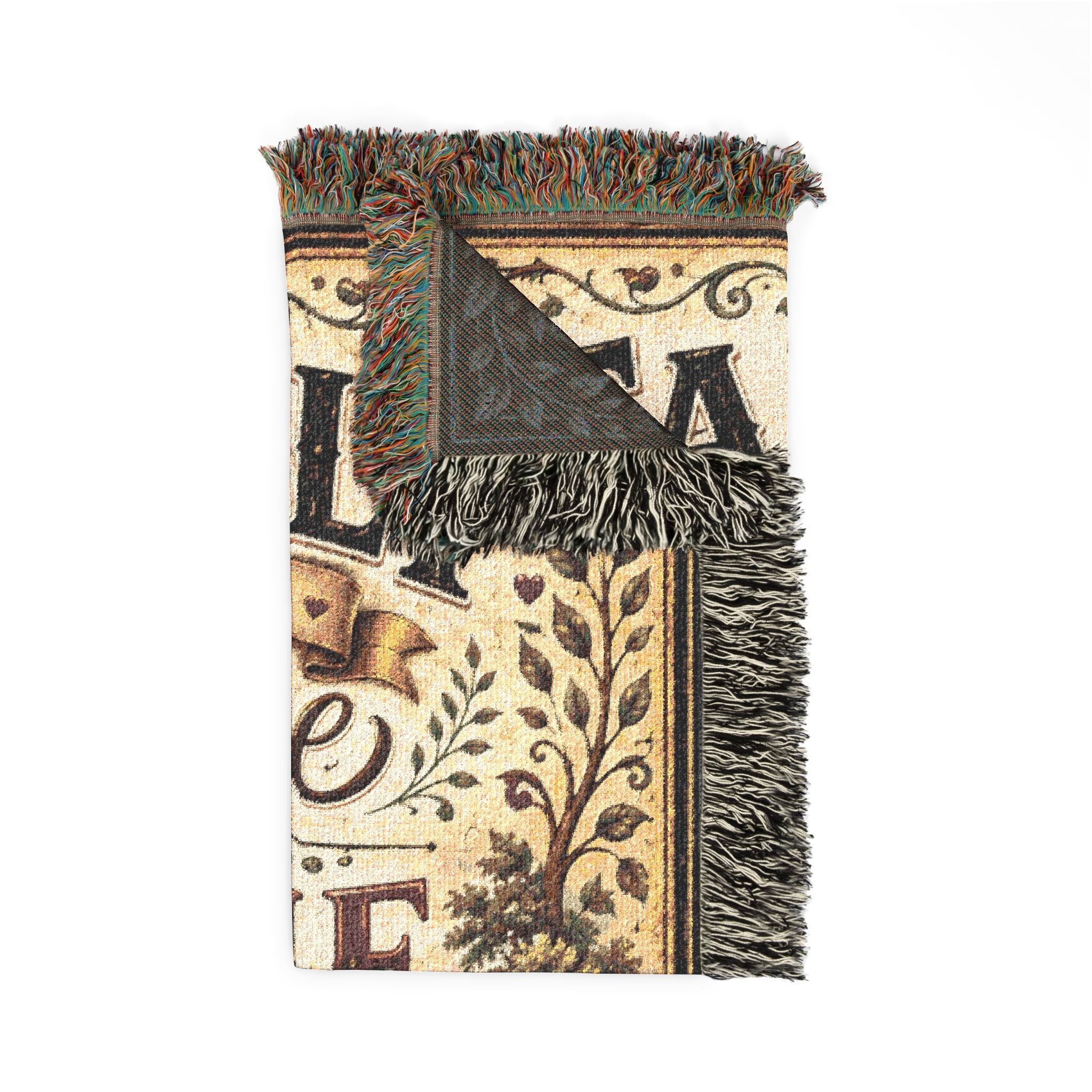 Family Makes a House a Home Woven Blanket | Premium Cotton Throw