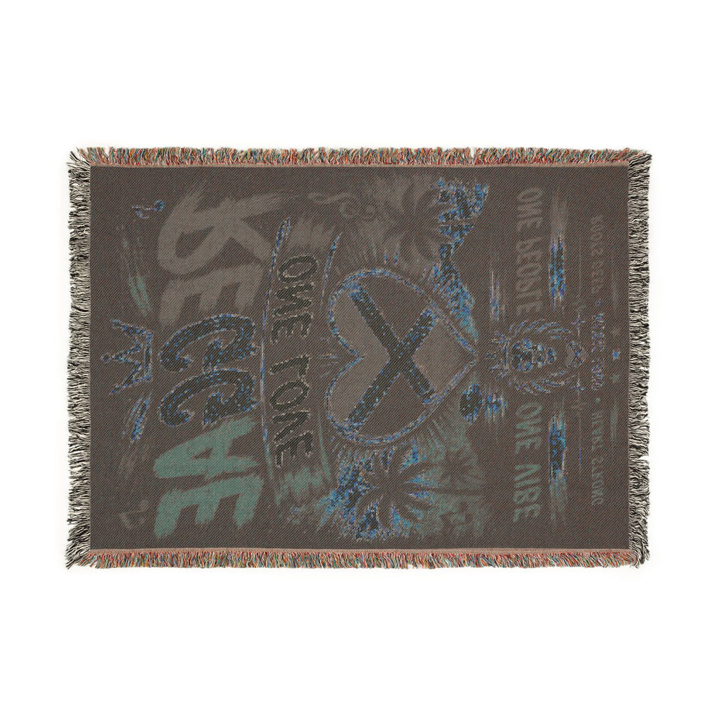 Reggae One Love Woven Blanket | Jamaica Throw | Caribbean Home Decor