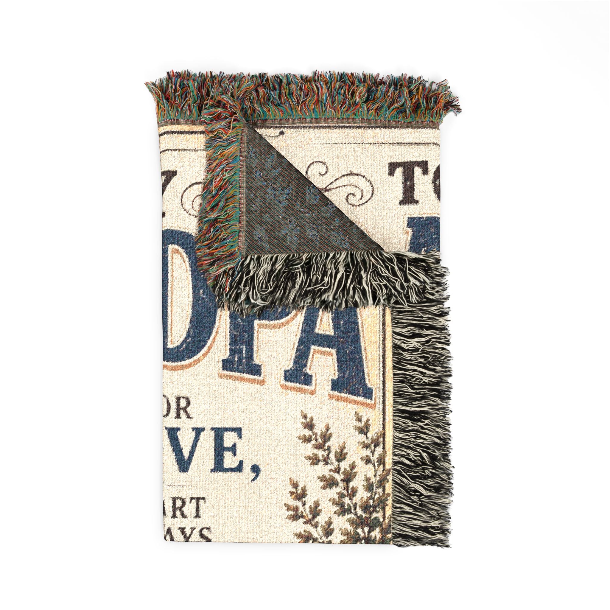 To My Grandpa Woven Blanket | Grandpa Gift Throw Blanket | Meaningful Keepsake Gift