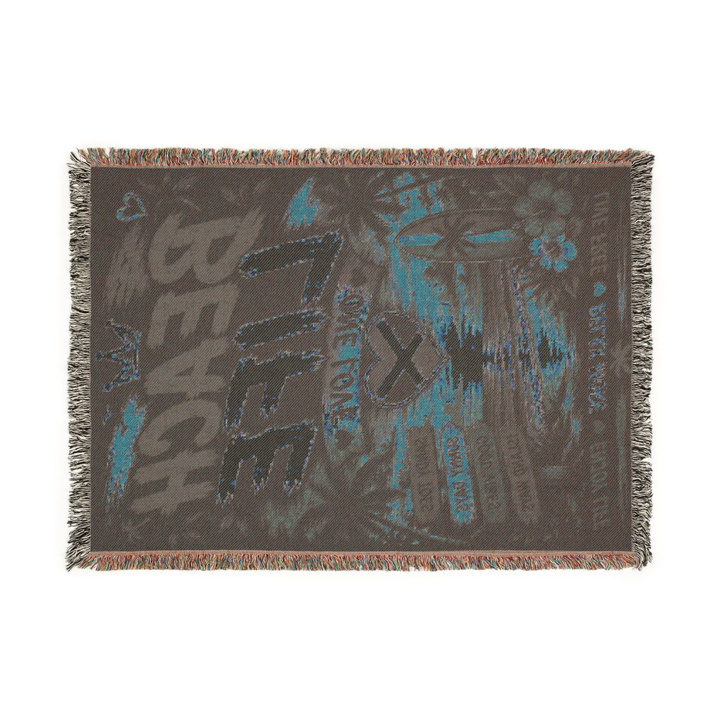 Beach Life One Love Woven Blanket | Caribbean Beach Throw | Tropical Home Decor
