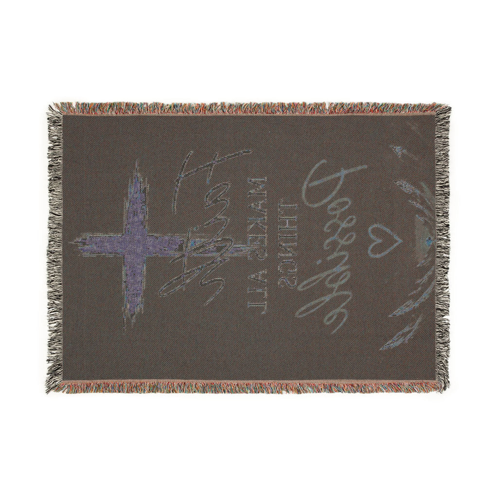Faith Makes All Things Possible Woven Blanket