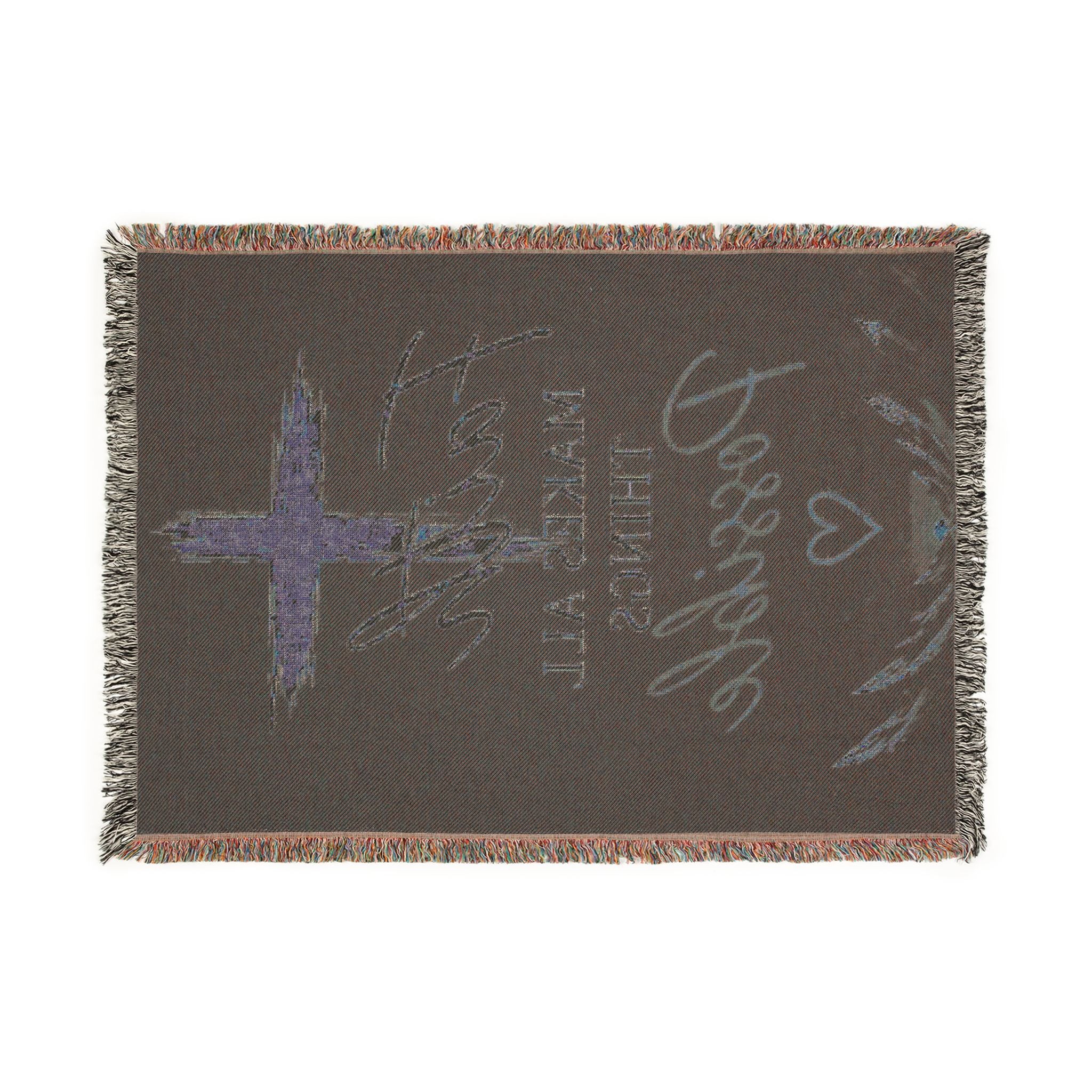 Faith Makes All Things Possible Woven Blanket