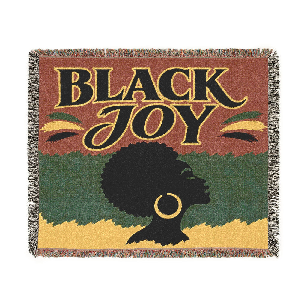 Black Joy Woven Blanket | Black Culture & Pride Tapestry Throw