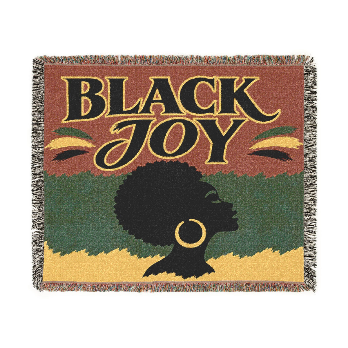 Black Joy Woven Blanket | Black Culture & Pride Tapestry Throw
